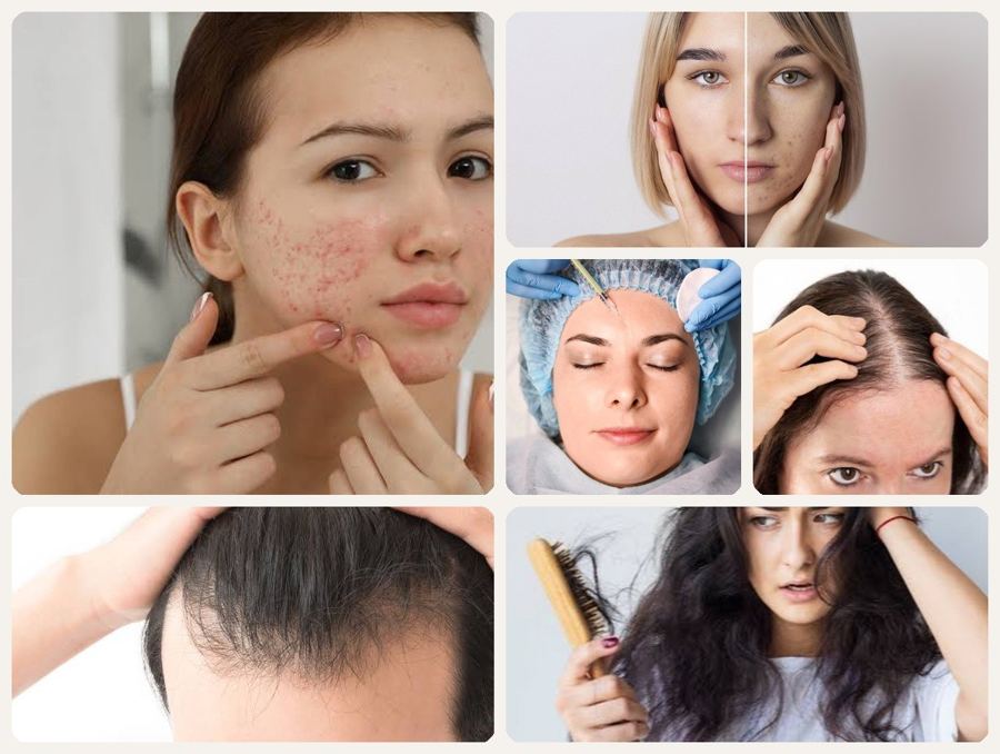 Skin and hair concerns treated at Dr. Dharm Sondagar's clinic